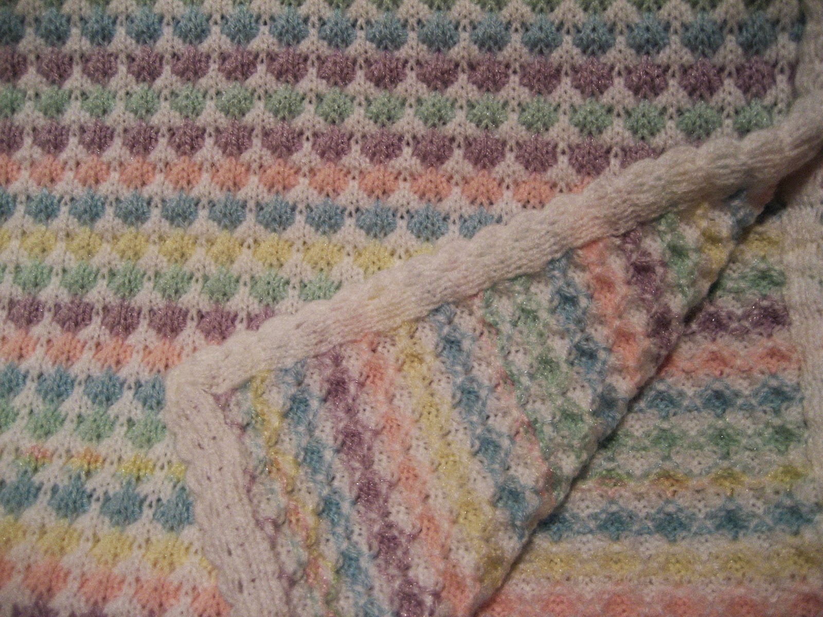 multi coloured baby blanket